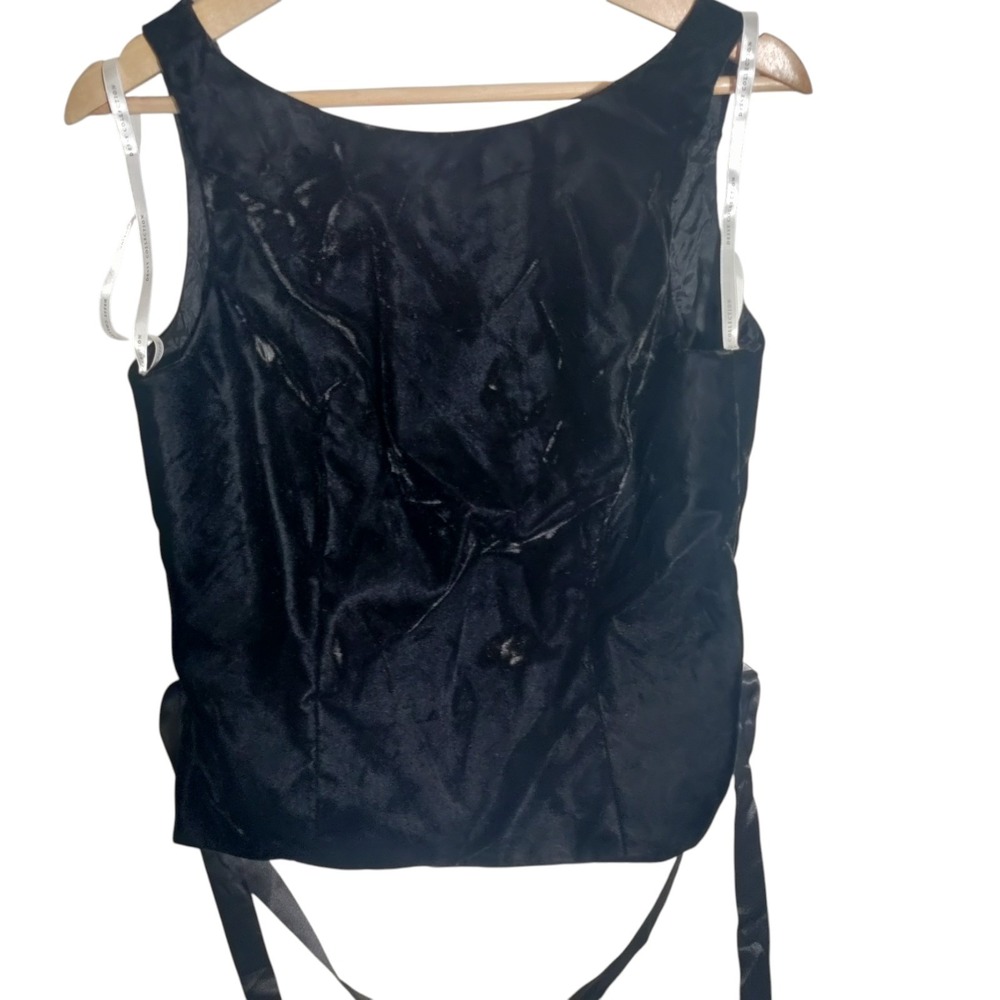 Vintage Dessy‎ Collection Black Tie Waist Tank Size 10 V Back